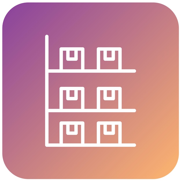 Estilo del icono del inventario de diseño vectorial