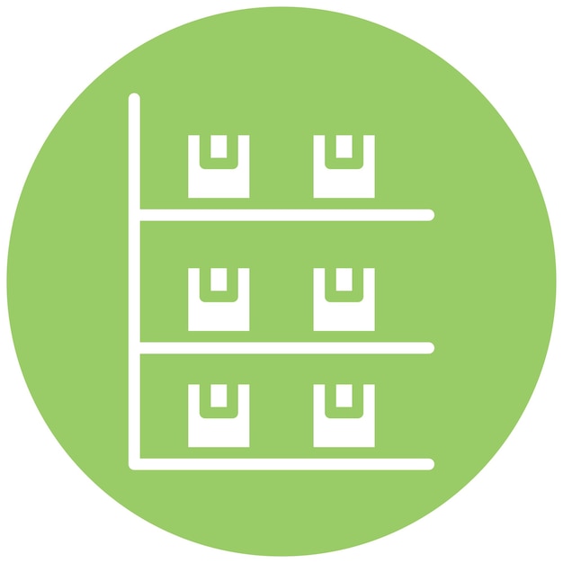 Estilo del icono del inventario de diseño vectorial