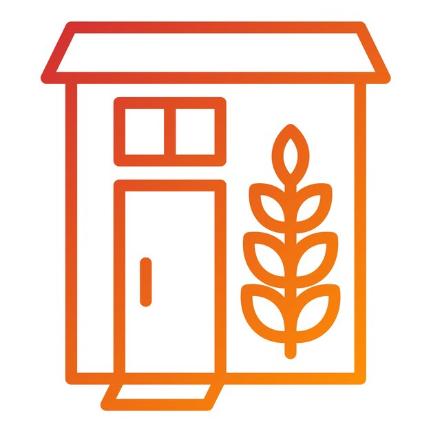 Estilo del icono del invernadero de diseño vectorial