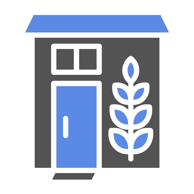Estilo del icono del invernadero de diseño vectorial