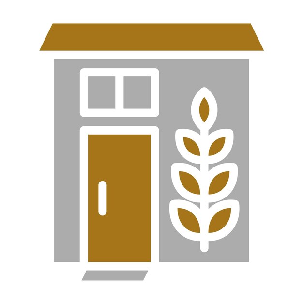 Estilo del icono del invernadero de diseño vectorial