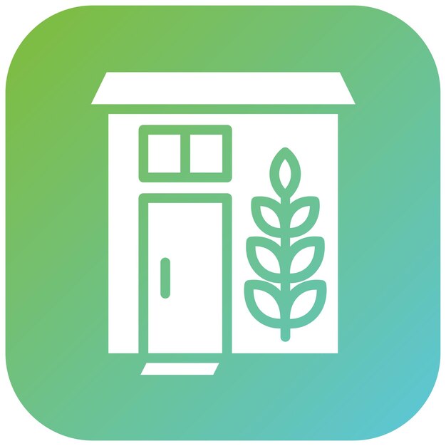 Estilo del icono del invernadero de diseño vectorial