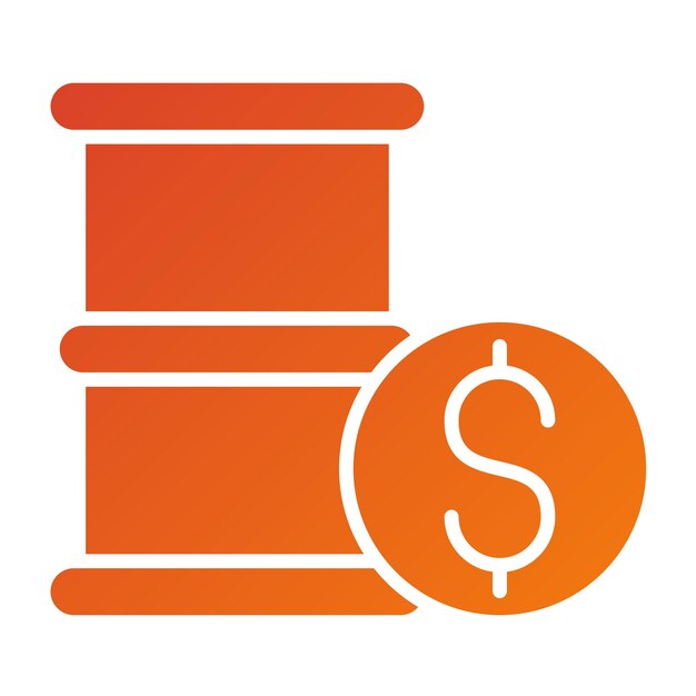 Estilo de icono de inversión de aceite de diseño vectorial