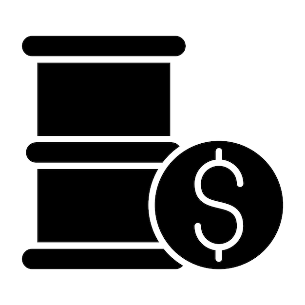 Estilo de icono de inversión de aceite de diseño vectorial