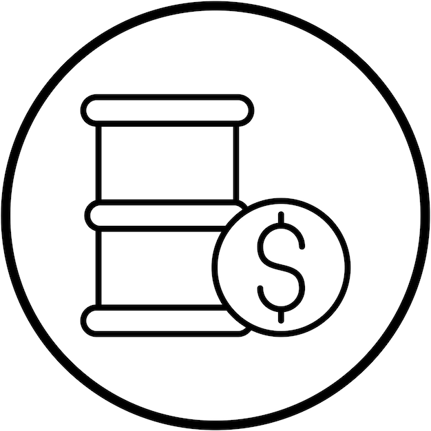 Estilo de icono de inversión de aceite de diseño vectorial