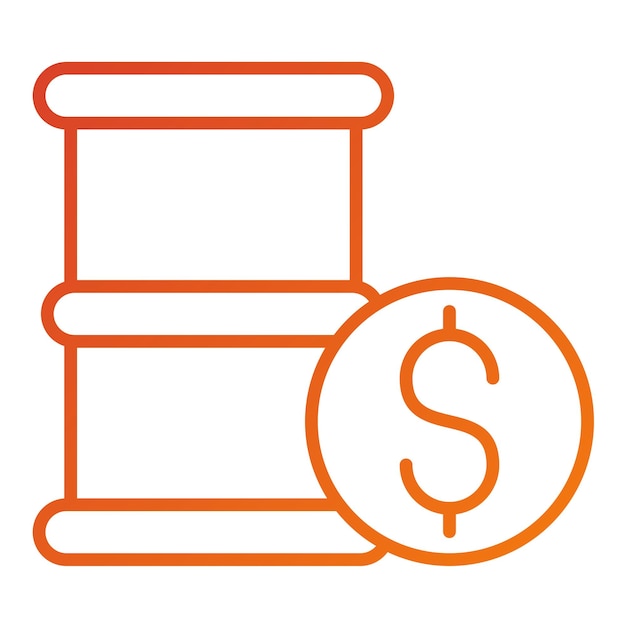 Estilo de icono de inversión de aceite de diseño vectorial