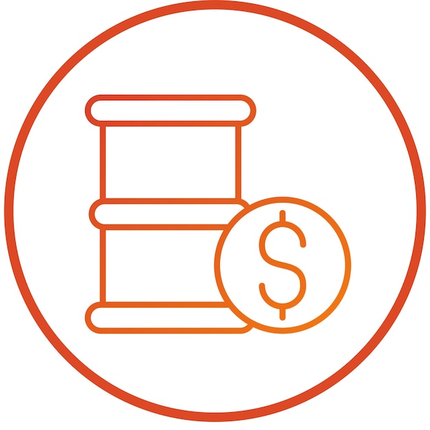 Estilo de icono de inversión de aceite de diseño vectorial