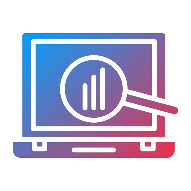 Estilo del icono de investigación empresarial