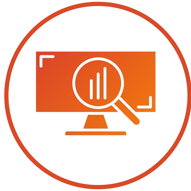 Estilo del icono de investigación empresarial