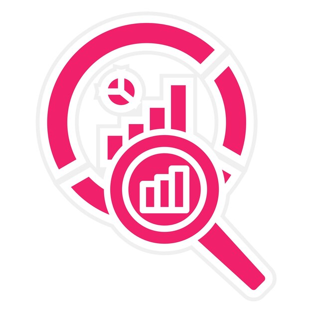 Estilo del icono de investigación de mercado