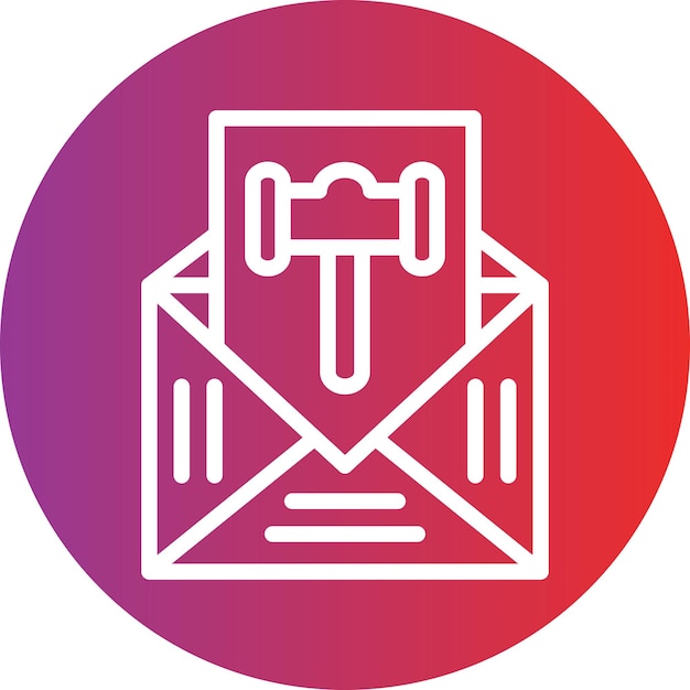 Estilo del icono de invitación a la subasta de diseño vectorial