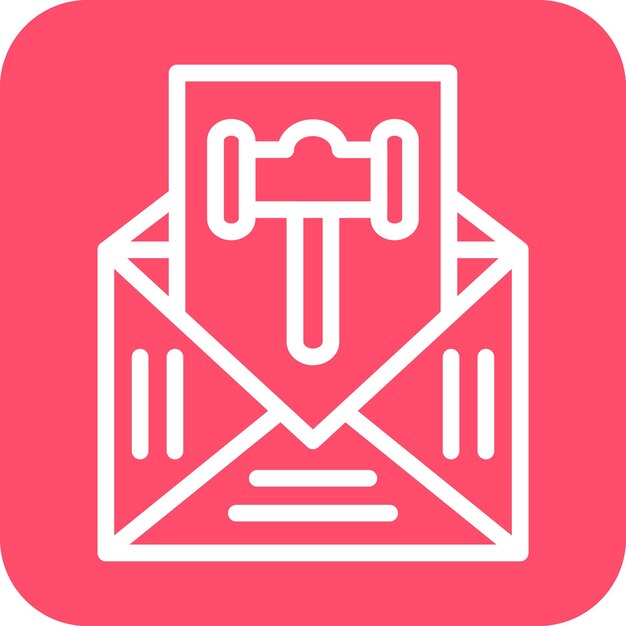Estilo del icono de invitación a la subasta de diseño vectorial