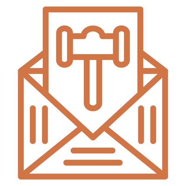 Estilo del icono de invitación a la subasta de diseño vectorial