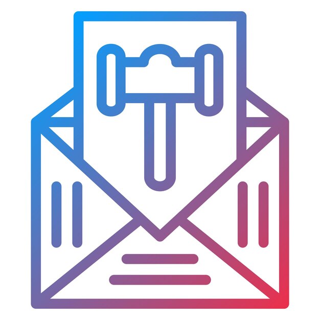 Estilo del icono de invitación a la subasta de diseño vectorial