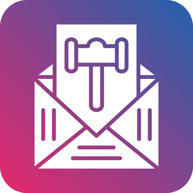 Estilo del icono de invitación a la subasta de diseño vectorial