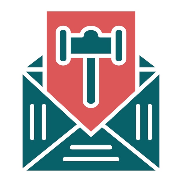 Estilo del icono de invitación a la subasta de diseño vectorial