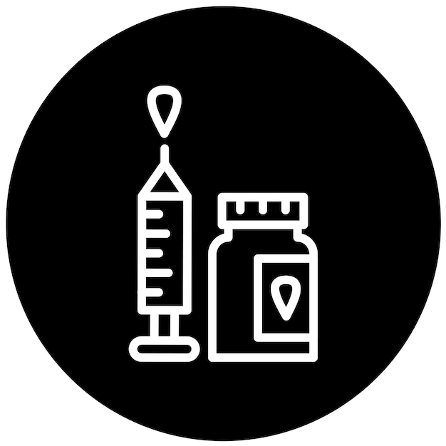 Estilo del icono de inyección de diseño vectorial
