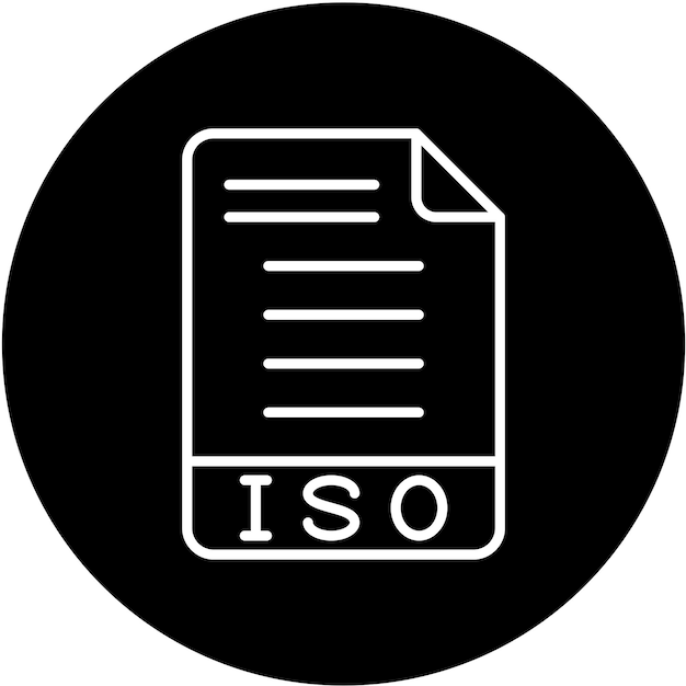 Estilo de icono ISO para el diseño vectorial