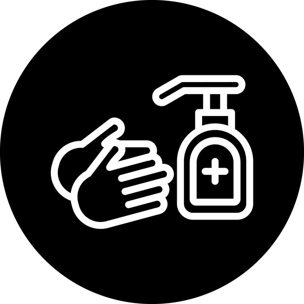 Estilo de icono de jabón de mano de diseño vectorial