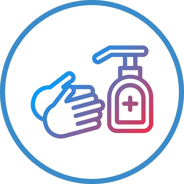 Estilo de icono de jabón de mano de diseño vectorial