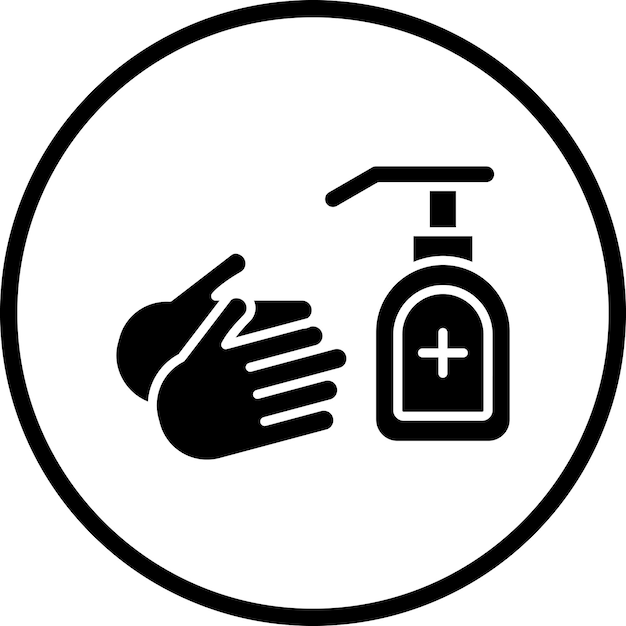 Estilo de icono de jabón de mano de diseño vectorial