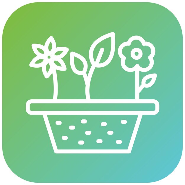 Estilo de icono de jardinería de diseño vectorial