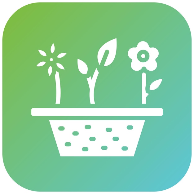 Estilo de icono de jardinería de diseño vectorial