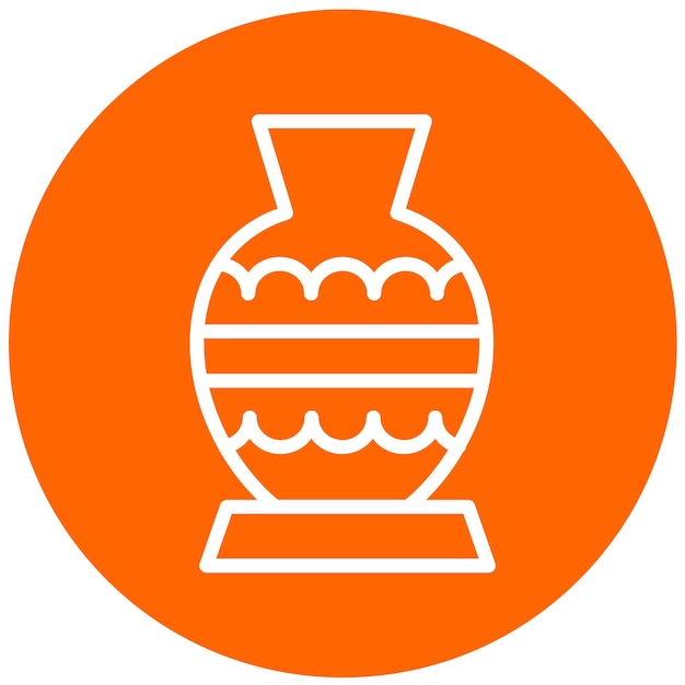Estilo del icono del jarrón de diseño vectorial