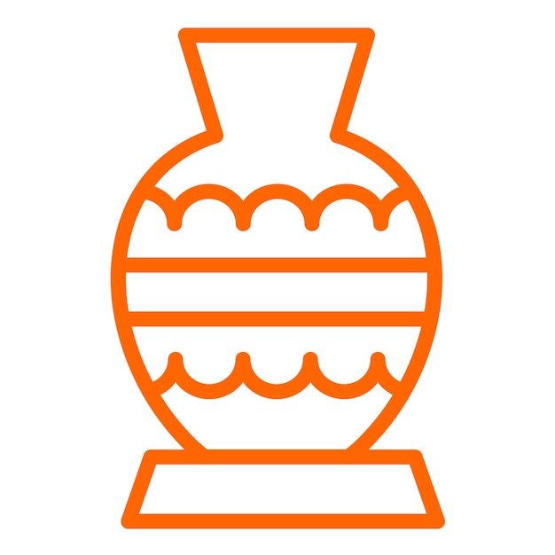 Estilo del icono del jarrón de diseño vectorial