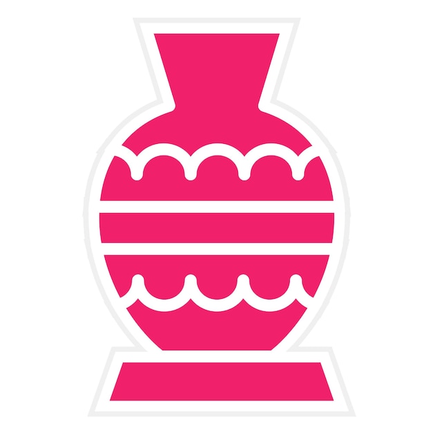 Estilo del icono del jarrón de diseño vectorial