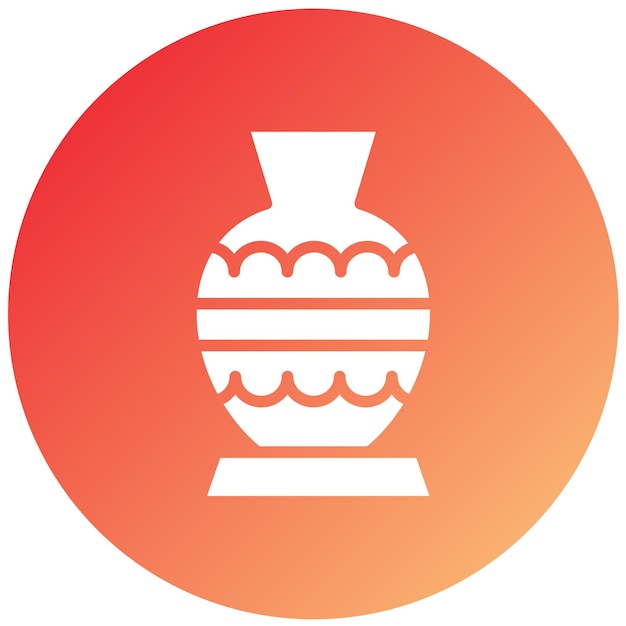 Estilo del icono del jarrón de diseño vectorial