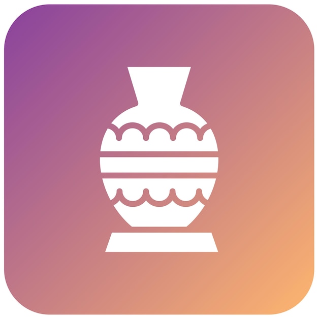Estilo del icono del jarrón de diseño vectorial
