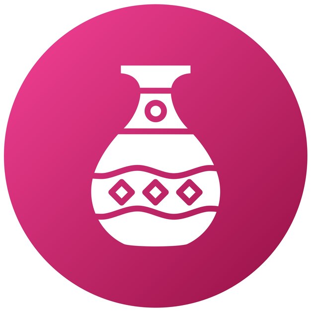 Estilo del icono del jarrón de diseño vectorial