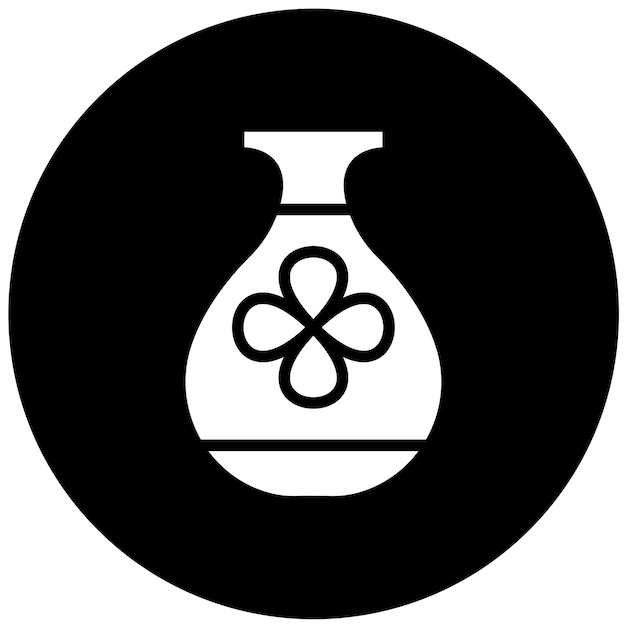 Estilo del icono del jarrón de diseño vectorial