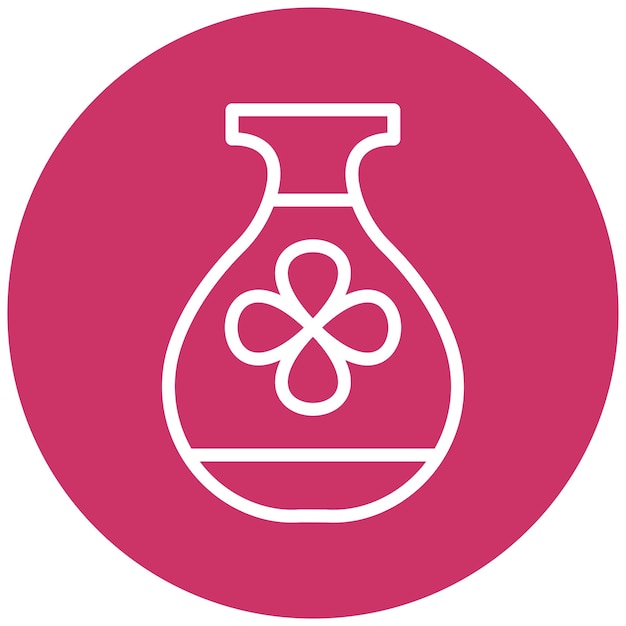 Estilo del icono del jarrón de diseño vectorial