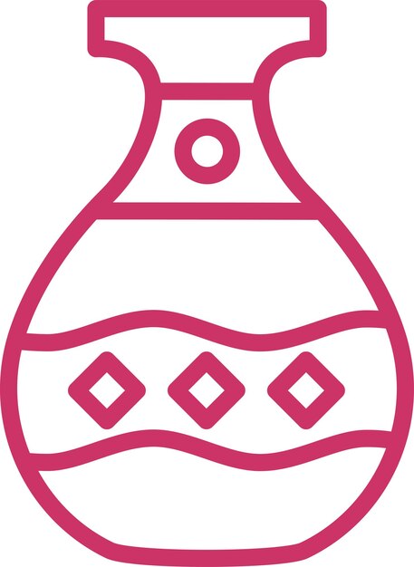 Estilo del icono del jarrón de diseño vectorial