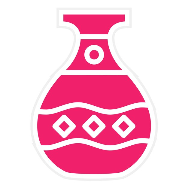 Estilo del icono del jarrón de diseño vectorial