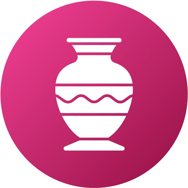 Estilo del icono del jarrón de diseño vectorial