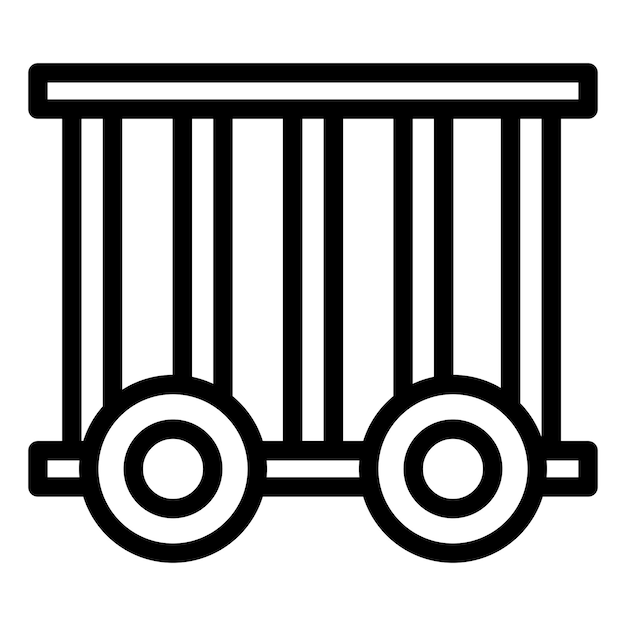Estilo del icono de la jaula de diseño vectorial