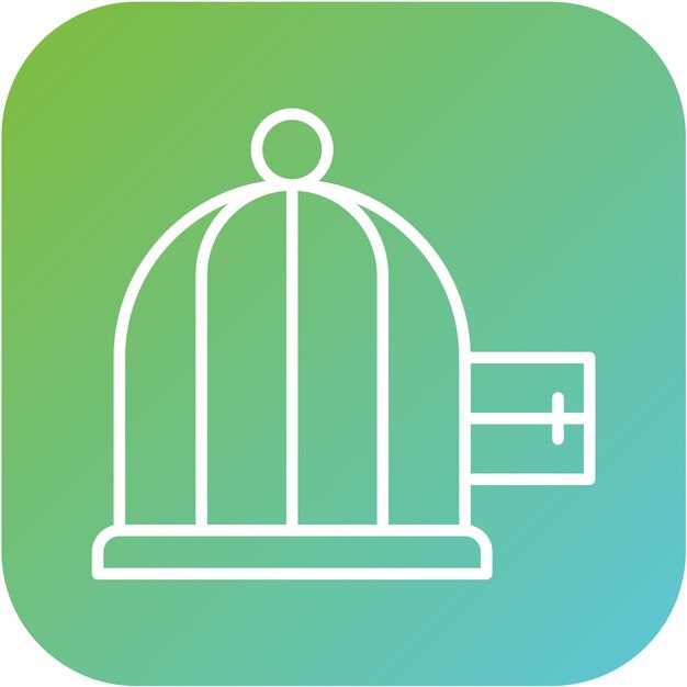 Estilo del icono de la jaula de diseño vectorial