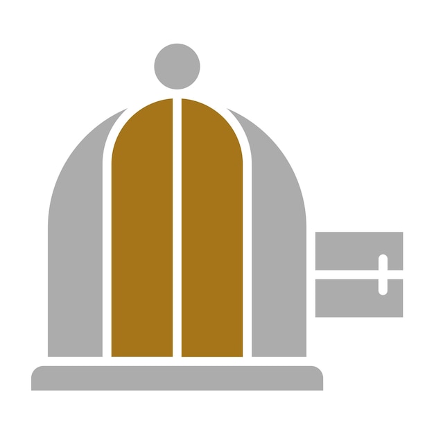 Estilo del icono de la jaula de diseño vectorial