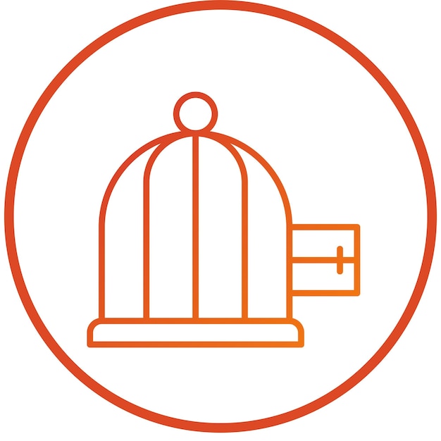 Estilo del icono de la jaula de diseño vectorial