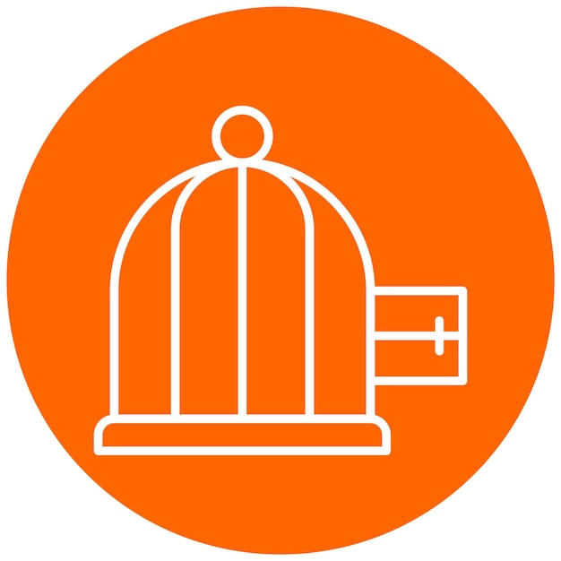 Estilo del icono de la jaula de diseño vectorial