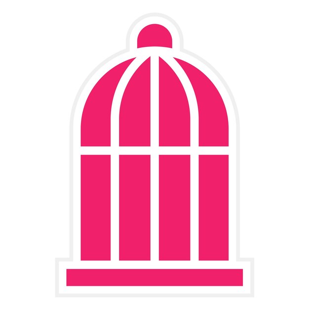Estilo del icono de la jaula de diseño vectorial