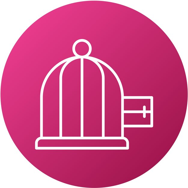 Estilo del icono de la jaula de diseño vectorial