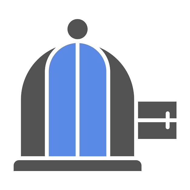 Estilo del icono de la jaula de diseño vectorial