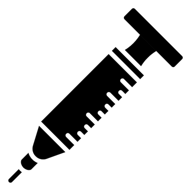 Estilo del icono de la jeringa de diseño vectorial