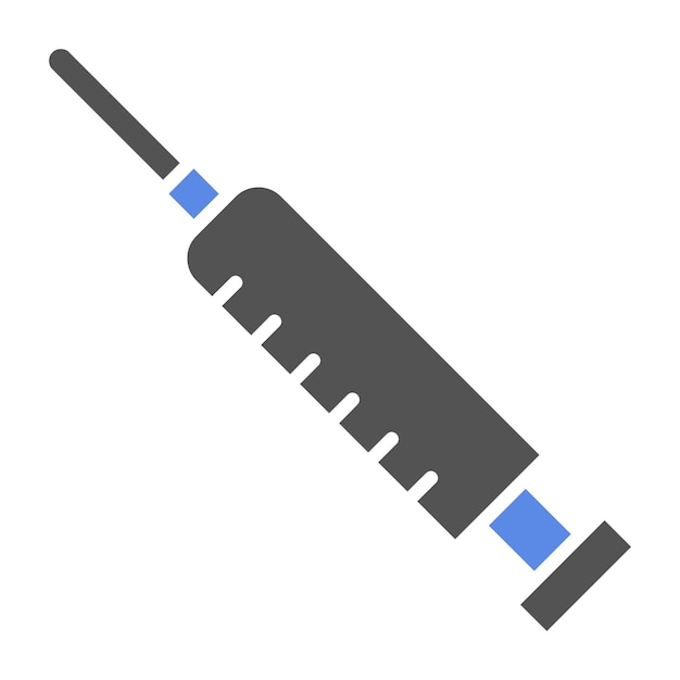 Estilo del icono de la jeringa de diseño vectorial