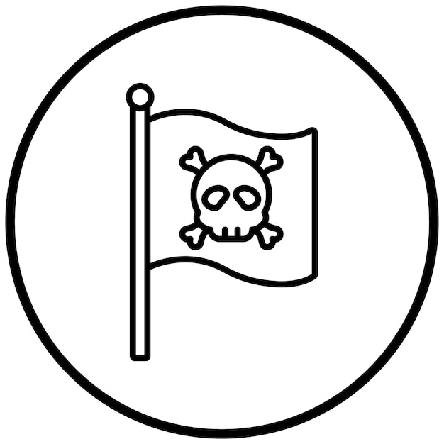 El estilo del icono de Jolly Roger