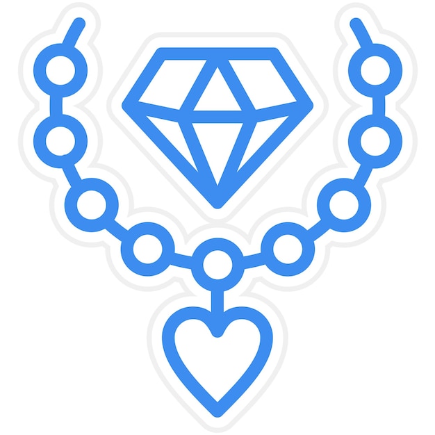 Estilo de icono de joyería de diseño vectorial